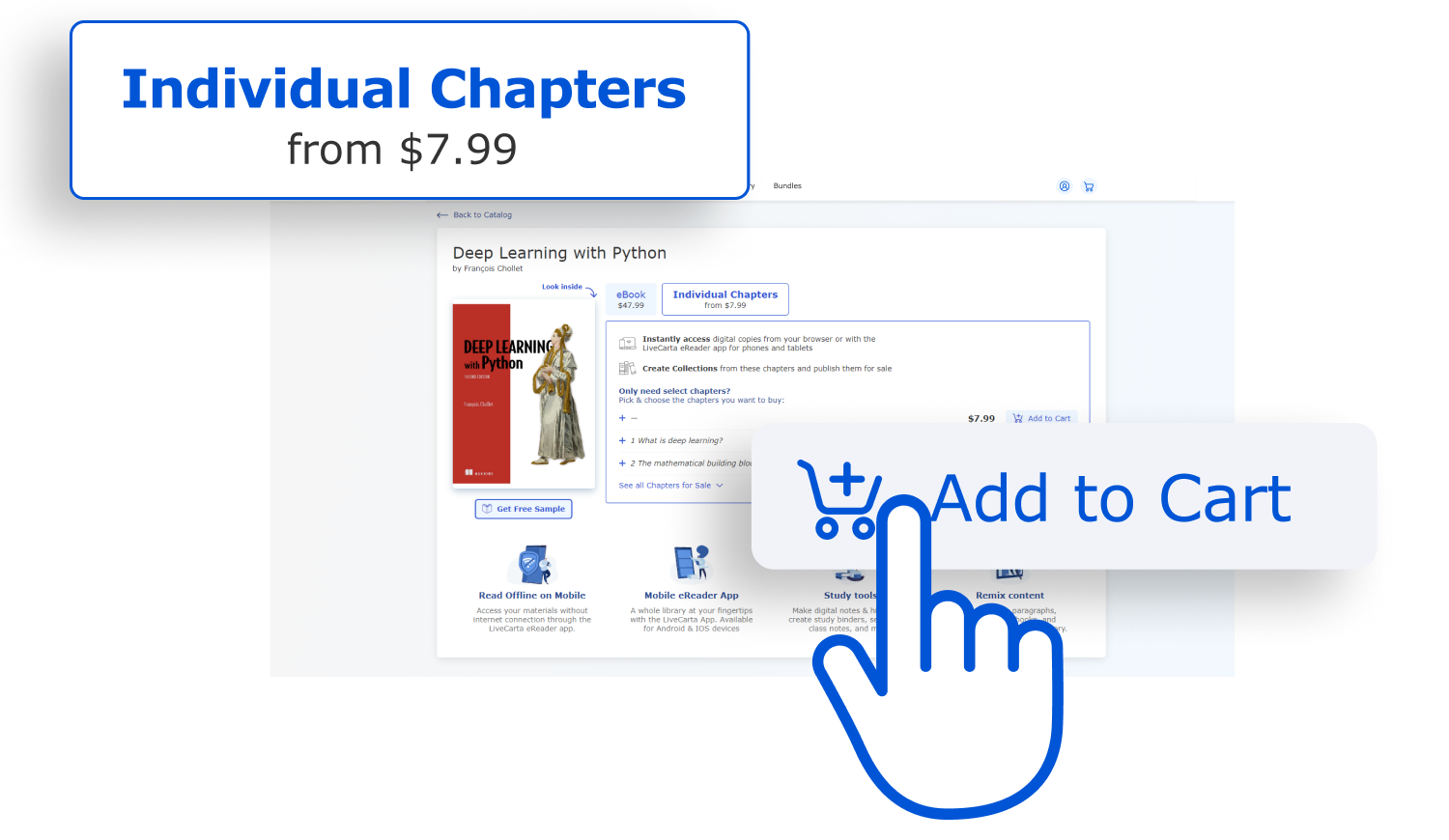 The option to purchase individual chapters is available with the "Add to Cart" button on LiveCarta.